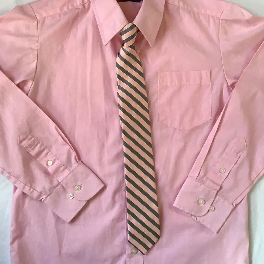 Striped Polyester Clip On Tie